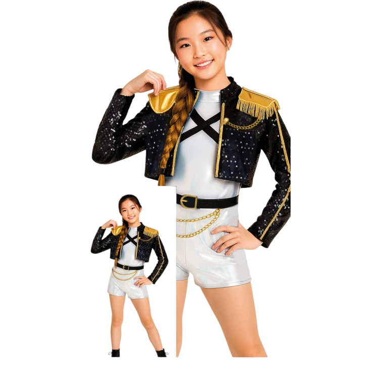 K Pop Golden Fellépő Jelmez szett Rumi 5-6 éves méret K Pop Golden Fellépő Jelmez szett Rumi 5-6 éves méret