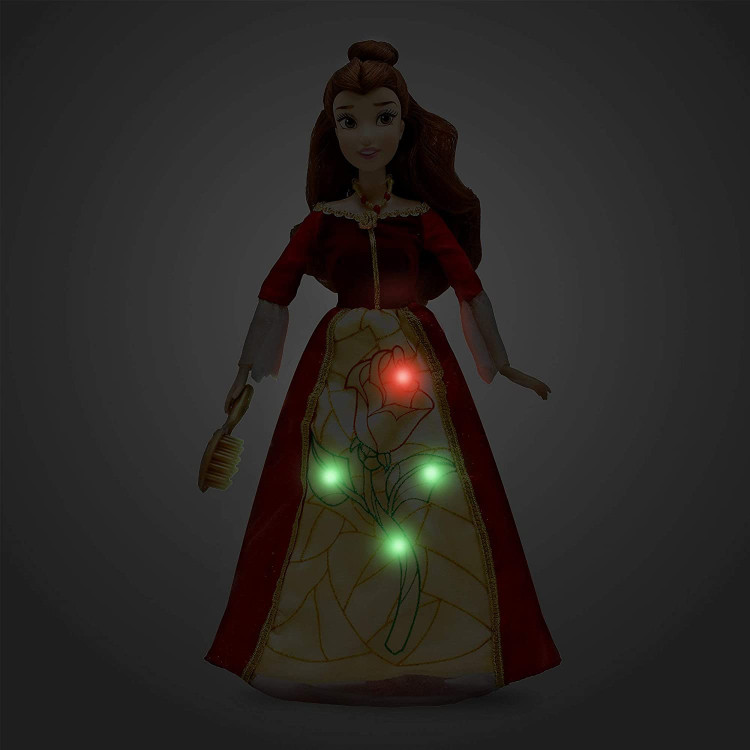 Belle prémium baba világító ruhával Disney hercegnő Szépség és a szörnyeteg