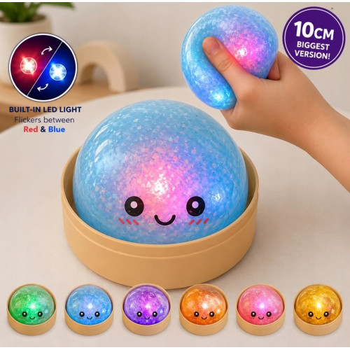 Dumpling Squishy – Puha nyomkodható stresszoldó gőzgombóc CSILLÁMOS és SZÍNES