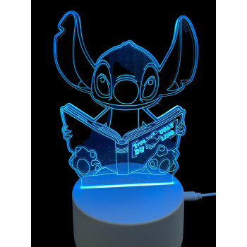 Lilo és Stitch - STITCH könyvvel 3D Lámpa LED-világítás