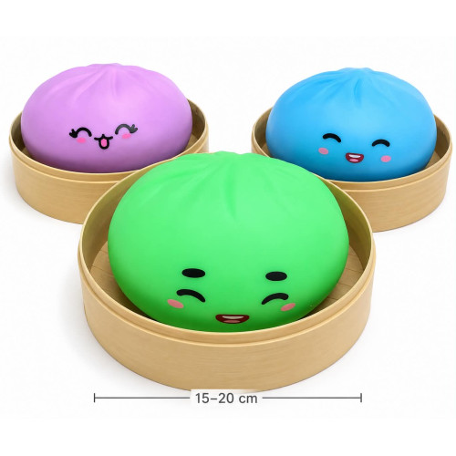 Óriás Dumpling Squishy – Puha nyomkodható stresszoldó gőzgombóc