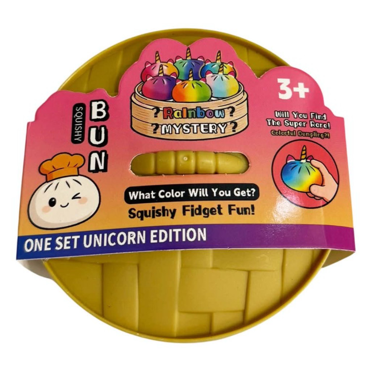 Dumpling Squishy – Puha nyomkodható LED-es stresszoldó gőzgombóc UNIKORNISOS  csillámos