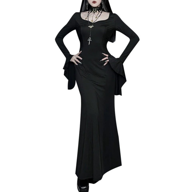 Morticia Addams FELNŐTT Wednesday Jelmez Halloween 