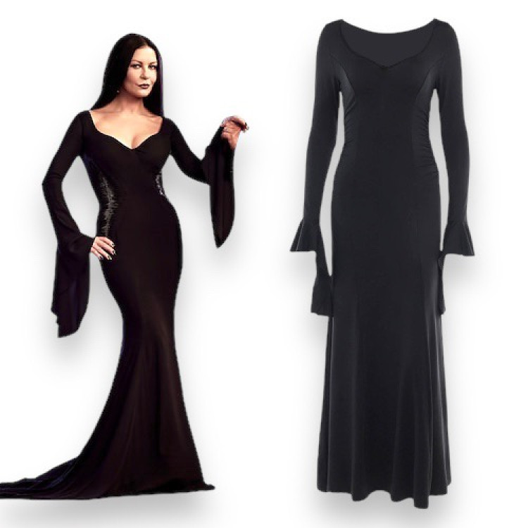 Morticia Addams FELNŐTT Wednesday Jelmez Halloween 