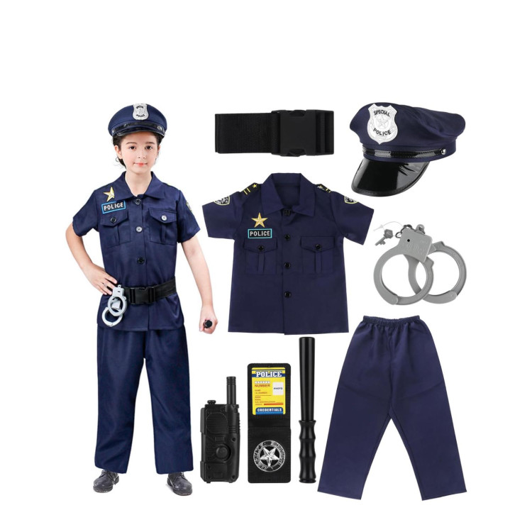 Rendőr Jelmez 8 db-os szett
