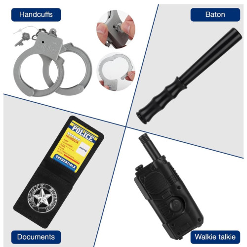 Rendőr Jelmez 8 db-os szett