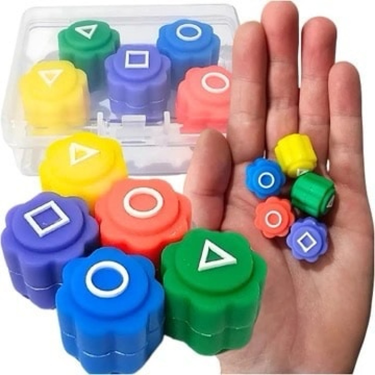 Squid Game Hagyományos koreai játék- Gonggi átlátszó dobozban