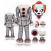 Pennywise Halloween AZ Gyerek horror bohóc jelmez maszkkal – szürke – S, M, L