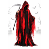Sötét Szürke vagy Piros kísértet jelmez csuklyával – tépett Halloween jelmez Sötét Szürke vagy Piros kísértet jelmez csuklyával – tépett Halloween jelmez
