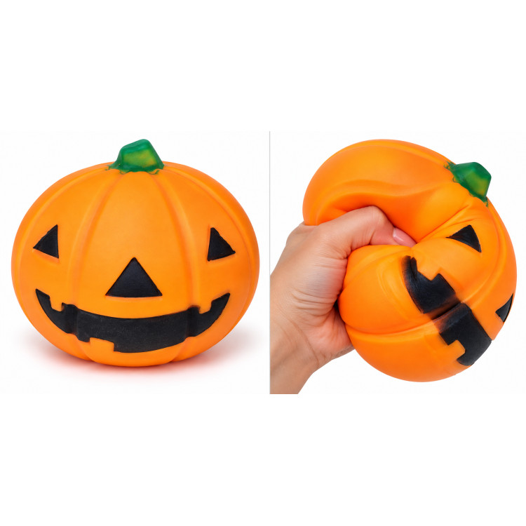 Óriás Halloween óriás tök Squishy – puha, nyomkodható stresszoldó és szenzoros játék – kb. 15 cm Óriás Halloween óriás tök Squishy – puha, nyomkodható stresszoldó és szenzoros játék – kb. 15 cm