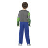 Zombi gamer Halloween jelmez gyerekeknek maszkkal – 10–12 év, 145–158 cm