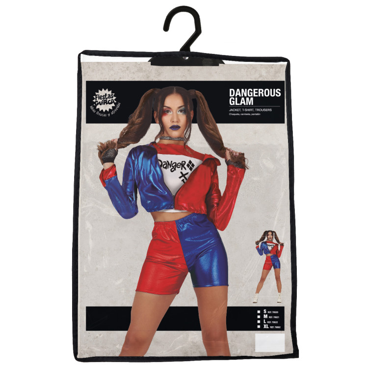 Harley Quinn Felnőtt Jelmez Szett XS-S méret