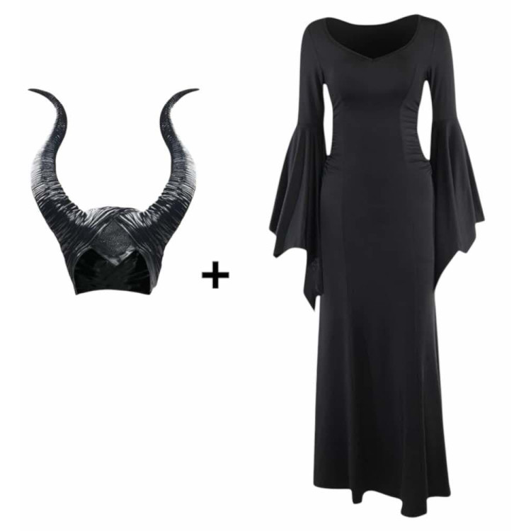 Demona  Gonosz Boszorkány FELNŐTT Jelmez fejdísszel Halloween