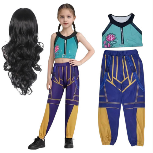 K-Pop:Démonvadászok Zoey Gyerek Jelmez PARÓKÁVAL