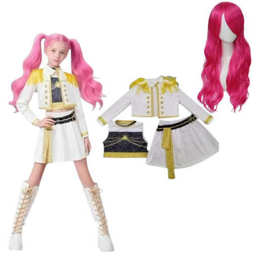 K-Pop:Démonvadászok Mira Golden Fellépő Jelmez PARÓKÁVAL