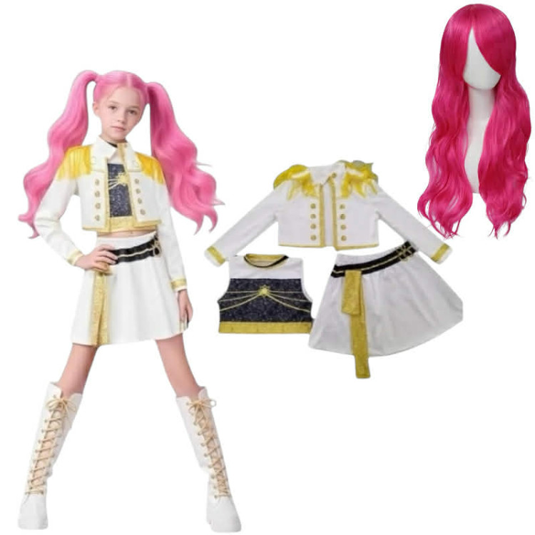 K-Pop:Démonvadászok Mira Golden Fellépő Jelmez PARÓKÁVAL