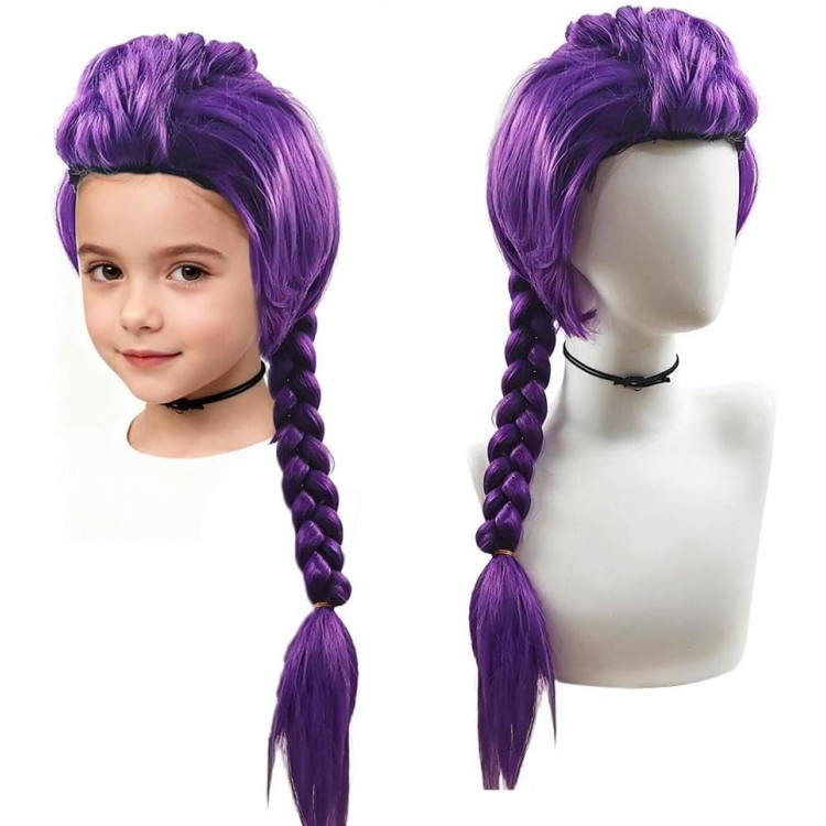 K-Pop Démonvadászok Rumi Fonott Lila Paróka