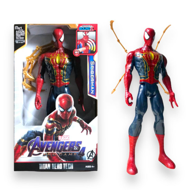 Vas Pókember Marvel Avengers Bosszúállók figura hanggal és fénnyel