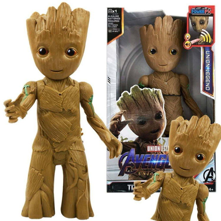 Groot Marvel Avengers Bosszúállók Figura Titan Hero Hanggal és Fénnyel