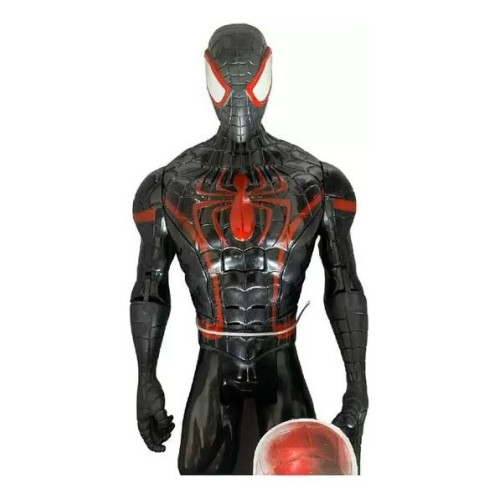 Fekete Pókember Marvel Avengers Bosszúállók Miles Morales hanggal és fénnyel 30cm  