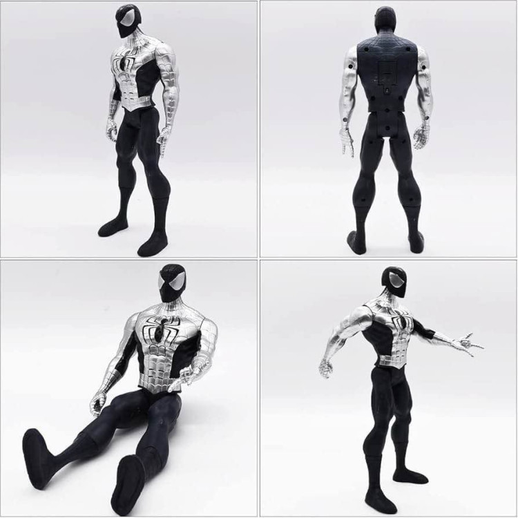 Ezüs Pókember Páncélozott Marvel Avengers Bosszúállók hanggal és fénnyel 30cm Ezüs Pókember Páncélozott Marvel Avengers Bosszúállók hanggal és fénnyel 30cm