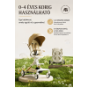 Abbybaby 360°-ban forgatható prémium babakocsi 0–4 éves korig – LED világítással, fekete-narancs