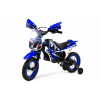 Gyerek cross motor stílusú kerékpár 12”–VILÁGÍTÓ FÉNYSZÓRÓVAL kék