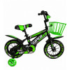 Kontrafékes Gyerek Kerékpár fiú Bicikli Kiegészítőkkel 12" ZÖLD