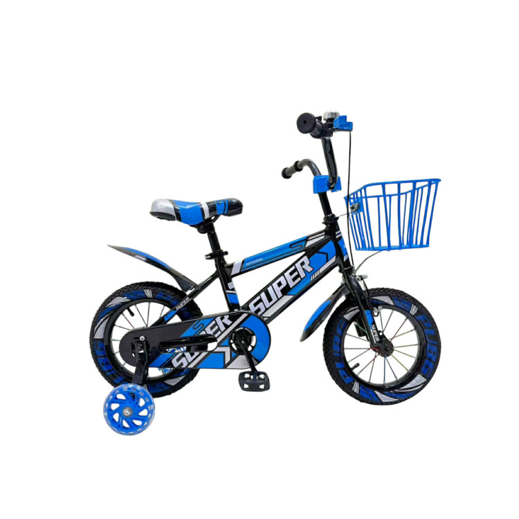 Kontrafékes Gyerek Kerékpár fiú Bicikli Kiegészítőkkel 14" KÉK