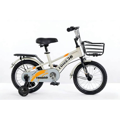Tongbo Gyerek bicikli Kosárral és Pótkerékkel 12" 14" 16" SZÜRKE