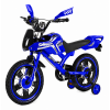 12 colos prémium Cross Moto gyermekkerékpár – különleges motoros kialakítással KÉK