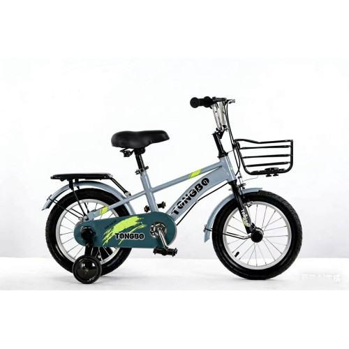 Tongbo Gyerek bicikli Kosárral és Pótkerékkel 12" 14" 16" ZÖLD
