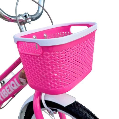 YIBEIQI Gyerek kerékpár –  Kosárral 20" bicikli PINK