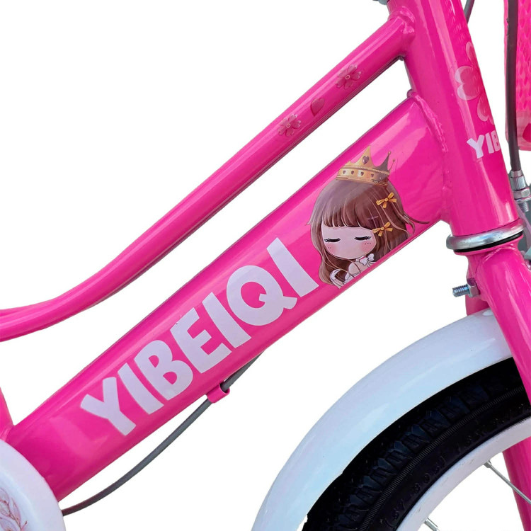 YIBEIQI Gyerek kerékpár –  Kosárral 20" bicikli PINK