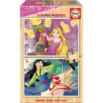 Disney Hercegnő Puzzle Aranyhaj és Mulan 50 db EDUCA