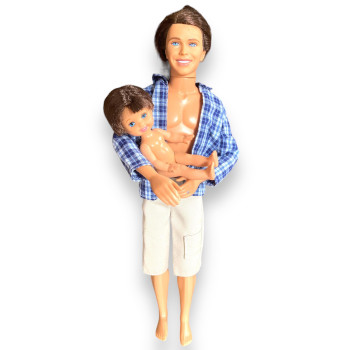 Happy Family - Alan és Tommy Ken Barbie baba Mattel 2002 (HASZNÁLT)