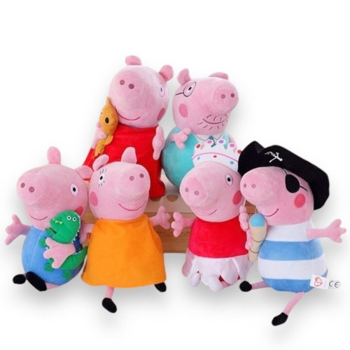 Peppa Malac Plüss Család 6 db 25 cm