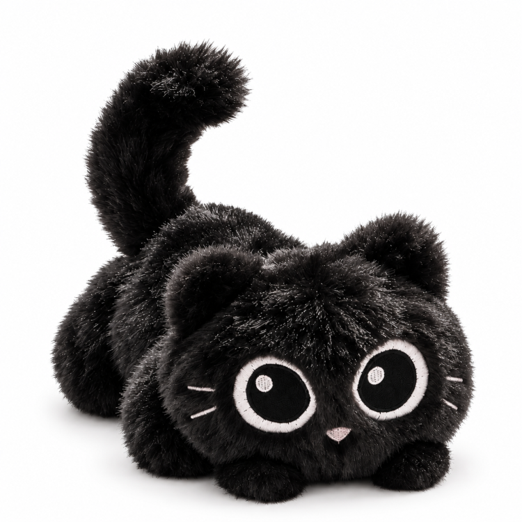 Halloween fekete plüss cica – extra puha boszorkánycica 20 vagy 30 cm Halloween fekete plüss cica – extra puha boszorkánycica 20 vagy 30 cm